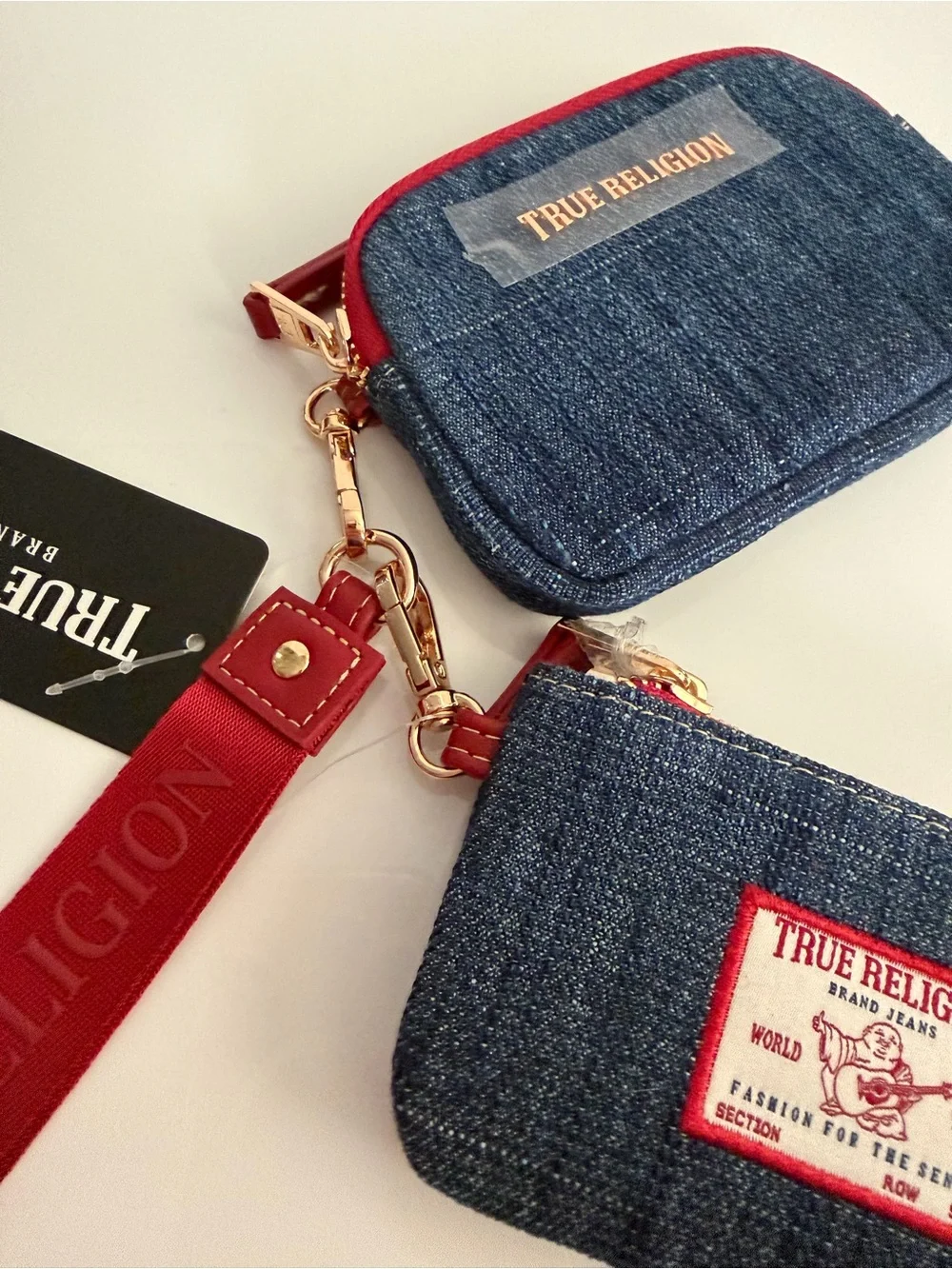 True Religion Denim Wristlet Wallet